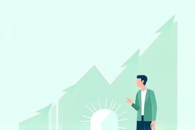Illustration of a person gaining confidence and standing tall.